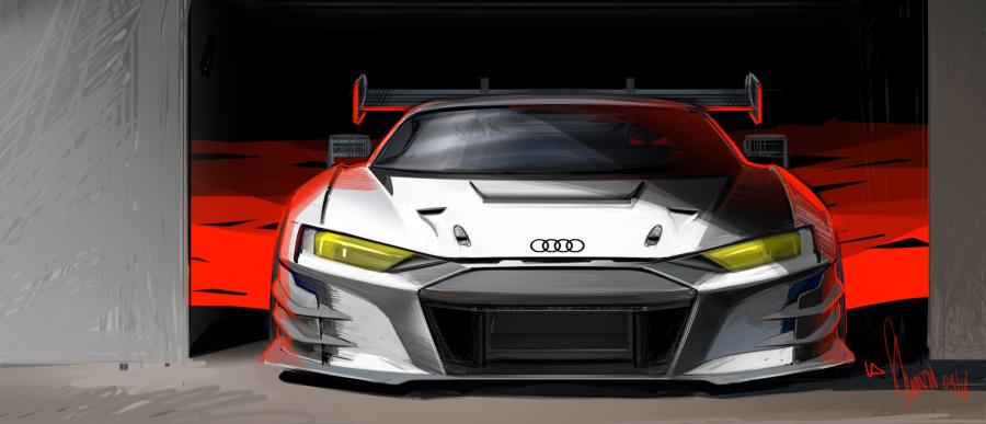 Эскиз Audi R8 LMS 2019 года  (фото 15 из 57)